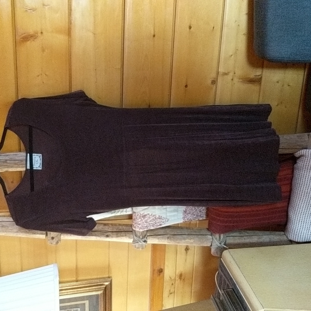 Dressing Clio Short-Sleeved dress. Chocolate Brown. Sz M